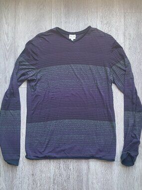 Armani Collection Purple Striped Long Sleeve Shirt, size S